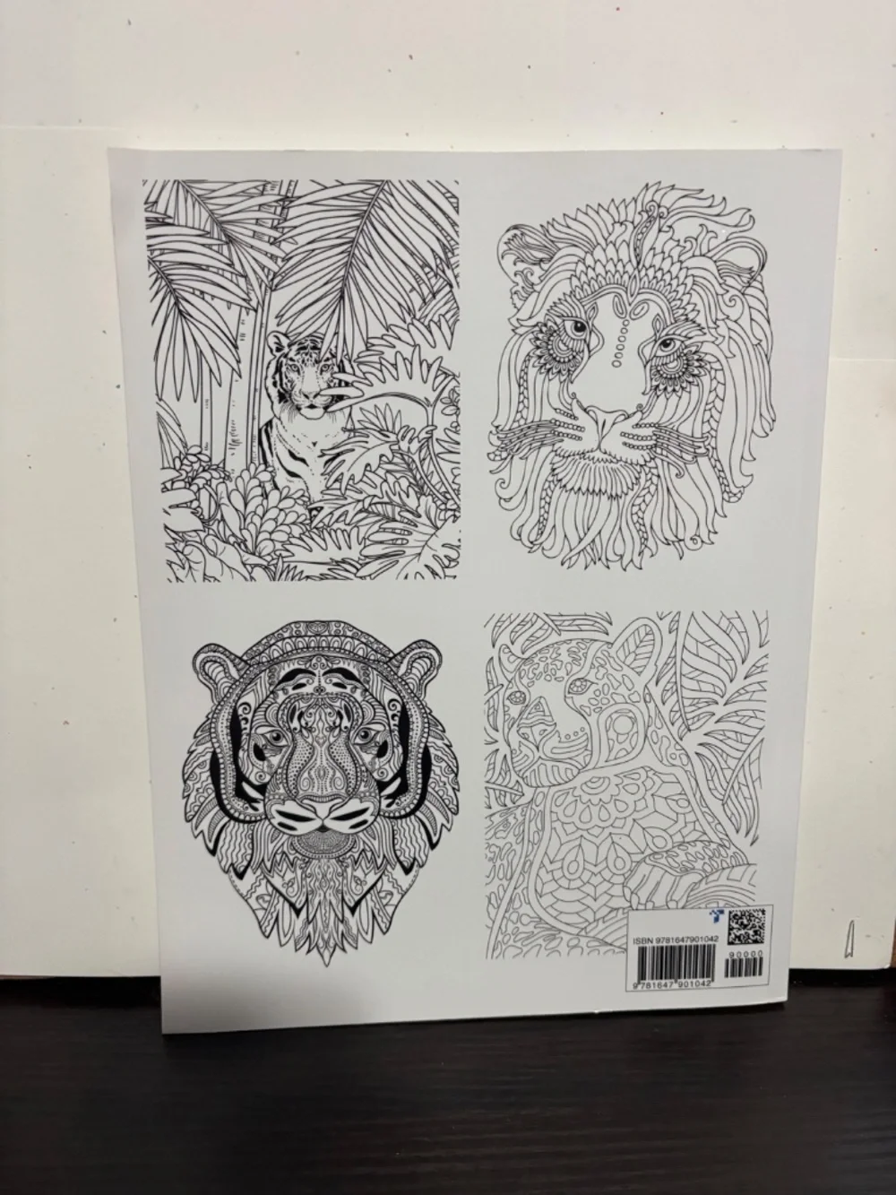Wild Cats Adult coloring book